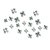 Umbra Wandblumen-Set, Chrom, 20-teilig Blumen Wandbild gestalten Wandtattoo 3D