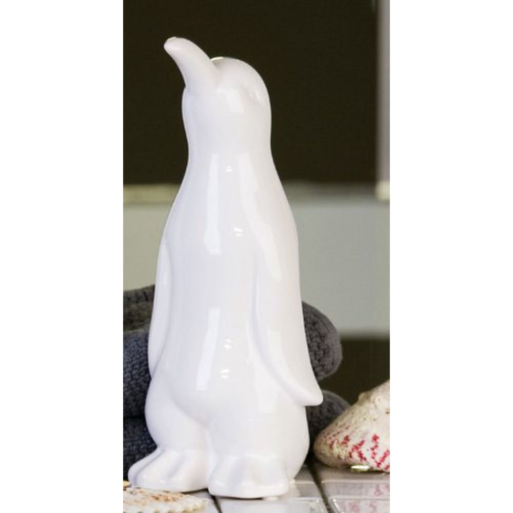 Toller dekorativer Pinguin weiß Dekoration Badezimmer Baddeko