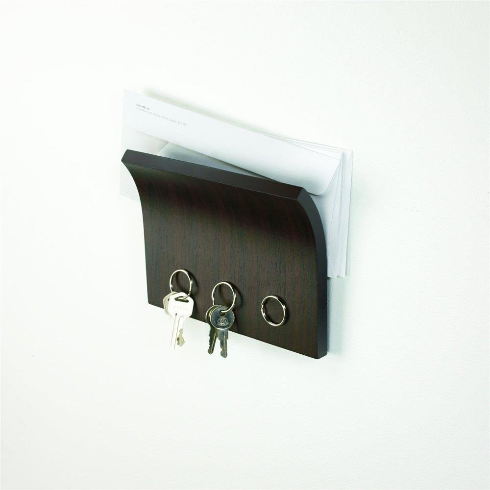 Umbra Magnetter Schlüssel und Briefhalter, espresso Magnet Wanddeko Flur Eingangsbereich