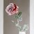 Wunderschöner Dekozweig langstielige Rose rot mit Schneeoptik Dekoration Zwei...