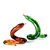 Wunderschöne Schlange Glasskulptur Krafttier Glücksbringer Snake 2 Schlangen