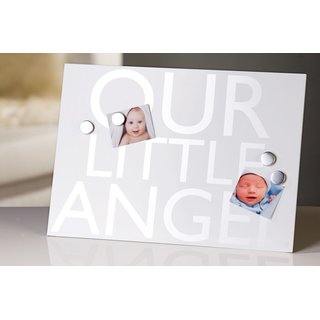 Memboard "OUR LITTLE ANGLE" 25x35cm + Magnete für Fotos