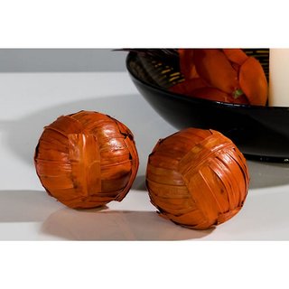 Große Dekokugel Kugel orange 2 Stück