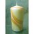 Edles Design Kerze gelb orange Tischdeko festliche Tischkerze Kerzen für Ostern
