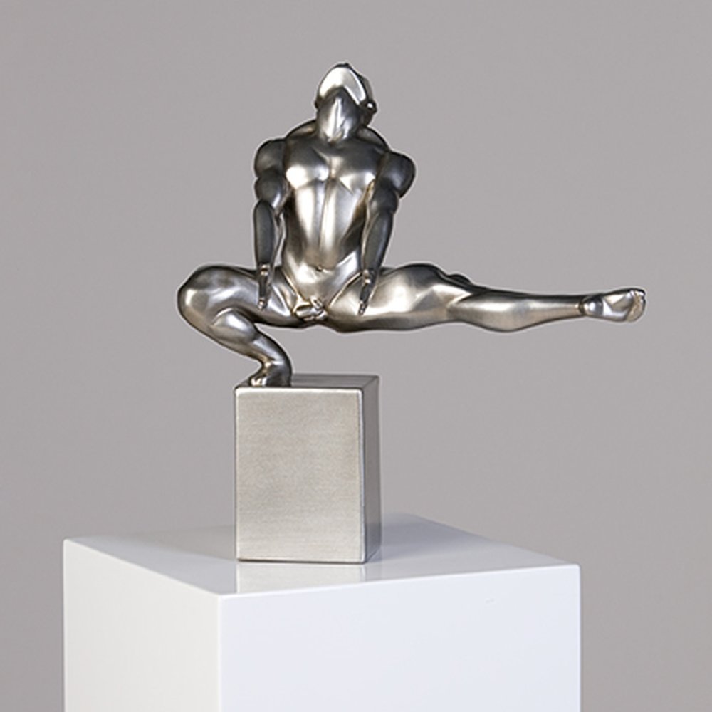 Casablanca Skulptur Jordan, 34 x 34 x 20 cm, platin-finish