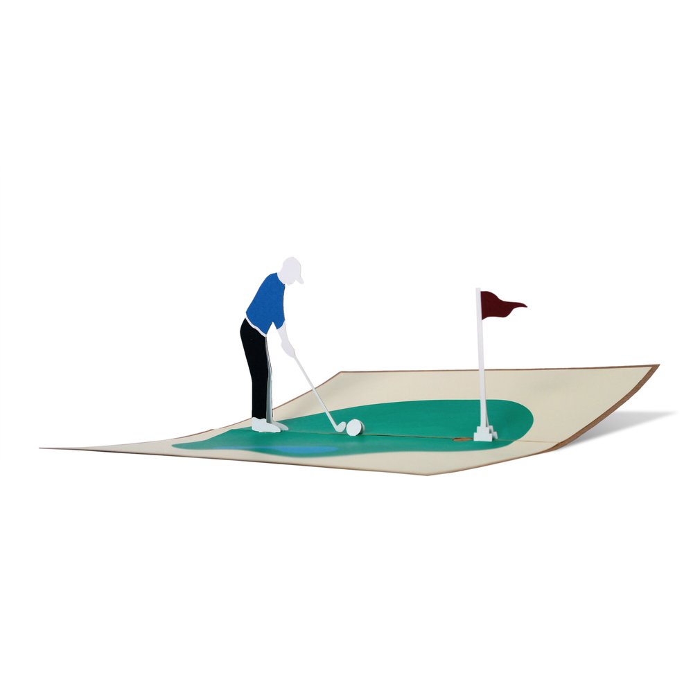 H15 Golf Grußkarte, 3D Geburtstagskarte für Golfer, Golf Geschenk für Männer, Pop Up Golf Karte zum Ruhestand, Rente Geldgeschenk, Golf Gutschein, Gutschein für den Golfurlaub