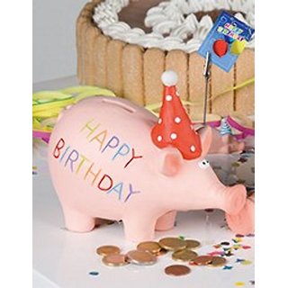 XXL Sparschwein Happy Birthday Schwein Geburtstag Geburtstagsgeld Geldgeschen...