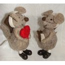 Mäusepärchen Maus mit Herz + Geschenk Liebe...