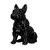 Casablanca Spardose französische Bulldogge sitzend schwarz, Keramik