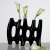 Moderne Vase Porzellan schwarz 5-er - Fence -