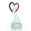 Skulptur Glasskulptur Heart Herz Liebe Love Heirat Paar...