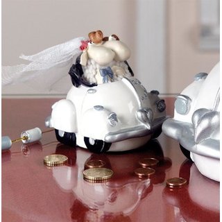 Spardose für Geld zur Hochzeit Geldgeschenk Heirat Brautleute Hochzeitsauto