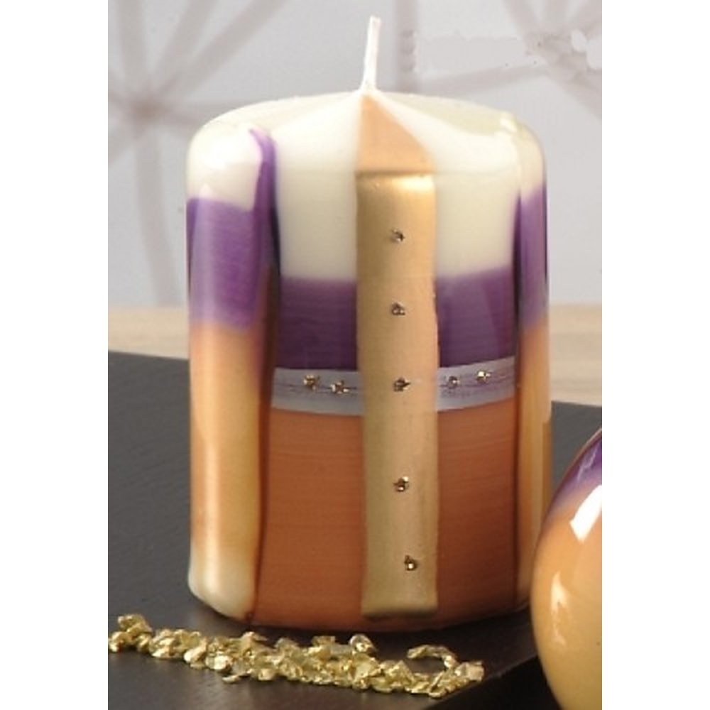 Edles Design Kerze amethyst Kerzen Advent Weihnachten lila