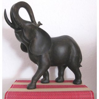 Deko Skulptur Elefant Kunstobjekt Figur Krafttier Glück