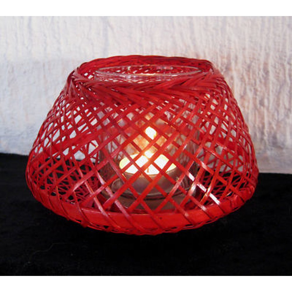 Dekoratives Teelicht Bambus Windlicht Kerzenhalter