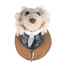 Kleiderhaken Hund mit Brille und Krawatte Wanddeko...