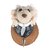 Kleiderhaken Hund mit Brille und Krawatte Wanddeko Garderobe Wandhaken Kleiderhaken Haken Anhänger Hakenleiste Kinder tierisch