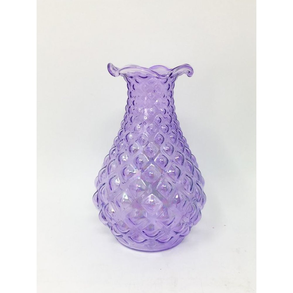 Schöne Vase Summertime aus Glas Frühlingsfarben lila Frühling Ostern Deko Sommer