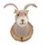 Garderobe Baden Hase mit Blümchen Wandhaken Kleiderhaken Haken Hakenleiste Wandgarderobe Osterhase Frühling Kinderzimmerdeko