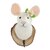Garderobe Baden Maus mit Blümchen Wandhaken Kleiderhaken Haken Hakenleiste Wandgarderobe  Frühling Kinderzimmerdeko