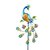 Gartendeko Metall wunderschöner Pfau 118 cm Stecker Blumenstecker Gartenstecker mehrfarbig Frühling Sommer