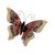 Wunderschöner Schmetterling Wanddeko rot gold Metall mit Durchbruch 28cm Wandschmuck Wandtattoo Garten Frühling Sommer