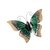 Wunderschöner großer Schmetterling Wanddeko grün gold Metall mit Durchbruch metallicfarben 38cm Wandschmuck Wandtattoo Garten Frühling Sommer