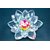 Glücks - Lotusblüte groß aus Bleikristall Blume Glück Dekoblume