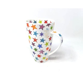 Hot Spots Dunoon Becher mit Sterne Stars Große Kaffeetasse Kakaotasse Teetasse Geschenk Küche bunt