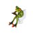 Dekofigur Bad Frosch auf der Toilette mit Smartphone Handy hellgrün 13 cm Sammlerstück Baddeko Badezimmerdeko