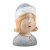 Baden Aufsteller Dekokopf Kopf Frau mit Pudelmütze Frauenkopf Büste Mütze Kopfskulptur