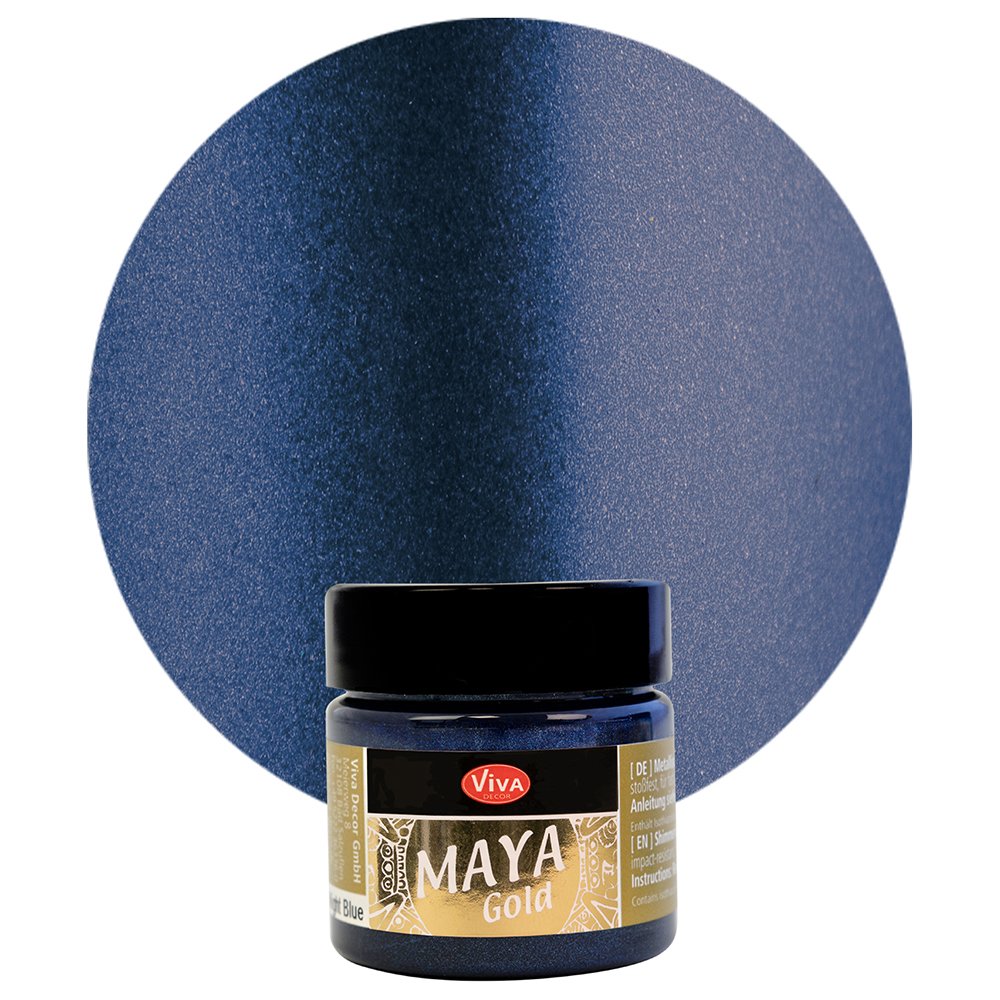 Viva Decor Maya Gold paint-night, Acryl, Blau, Mittel, nachtblau 45ml