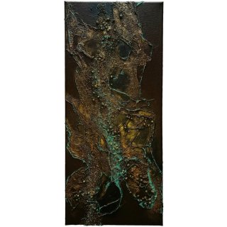 Ruskea 30 x 70 cm Acryl Collage auf Keilrahmen