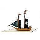 Pop Up Piratenschiff, Gutschein für eine Schiffsreise Einladungskarte für Piraten Kindergeburtstag, Deko für Kinderzimmer