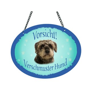 Tierschild Hund - Schnauzer - Wandschild Blechschild Türschild wetterfest