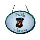 Tierschild Hund - Rottweiler  - Wandschild Blechschild...