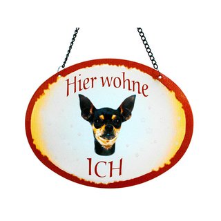 Tierschild Hund - Prager Rattler  - Wandschild Blechschild Türschild wetterfest