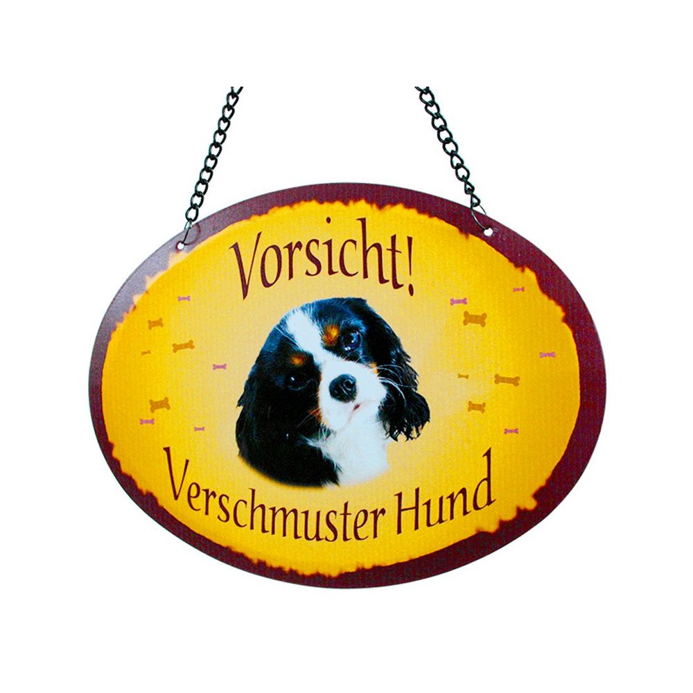 Tierschild Hund - King Charles Spaniel  - Wandschild Blechschild Türschild wetterfest