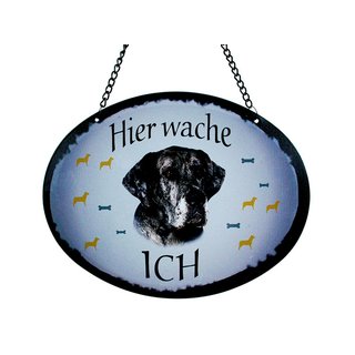 Tierschild Hund - Deutsche Dogge - Wandschild Blechschild Türschild wetterfest