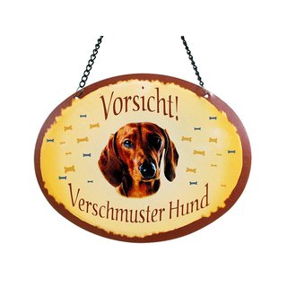Tierschild Hund - Dackel - Wandschild Blechschild Türschild wetterfest