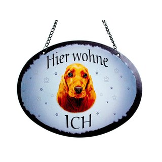 Tierschild Hund - Cocker Spaniel - Wandschild Blechschild Türschild wetterfest