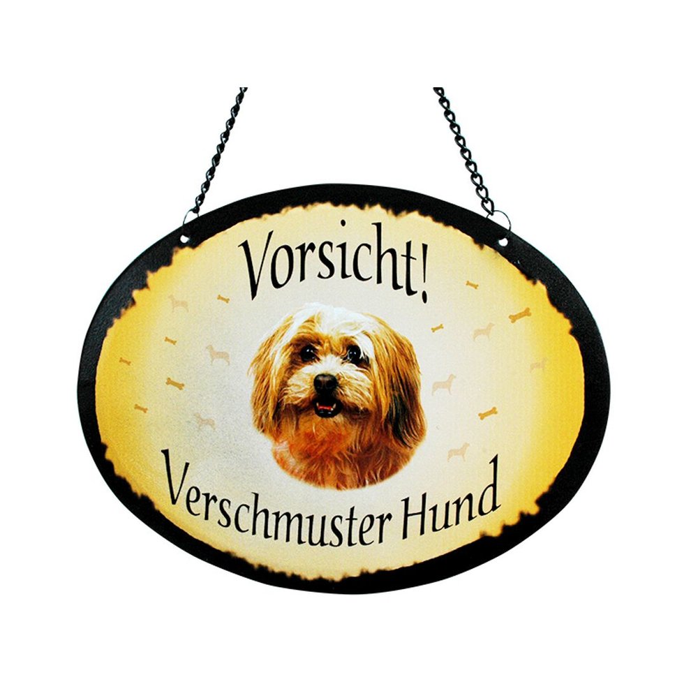Tierschild Hund - Bolonka Zwetna - Wandschild Blechschild Türschild wetterfest