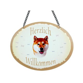 Tierschild Hund - Akita - Wandschild Blechschild Türschild wetterfest