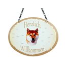 Tierschild Hund - Akita - Wandschild Blechschild...