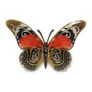 Schmetterling rot Wandschmuck aus Metall metallicfarben...