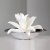 2er Set Kunstblume Foam Flower in Weiß Blüte Dekoblume Blume