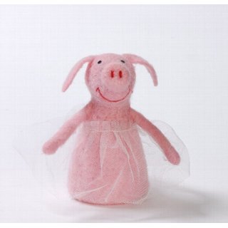 Baden Glücksschwein in rosa mit Tüllrock Filz Aufsteller Schwein Glück Alles Gute Geburtstag Einzug Geburt Heirat