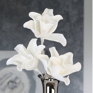 Foam Flower Rumba weiß 3 Blüten Höhe 43 cm, Blume, Deko, Tischdeko