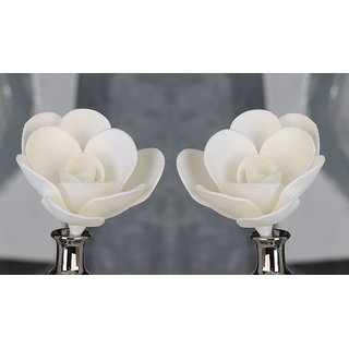Foam Flower Rose 2er Set in weiß 25 cm Kunstblume Dekoration