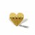 Geldgeschenk Klammer Herz "LOVE", gold - Goldene Klammer in Herzform Muttertag Valentinstag